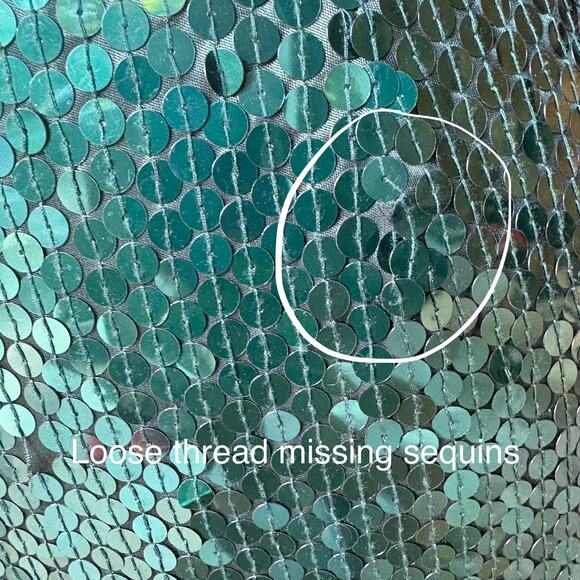 VTG Niteline Della Roufogali Mini Dress Sz 4 Green Gold Sequins Cocktail Party - Picture 12 of 15